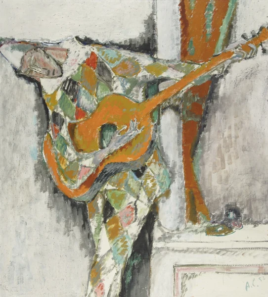 Alois Carigiet — Harlekin mit Gitarre, 1952