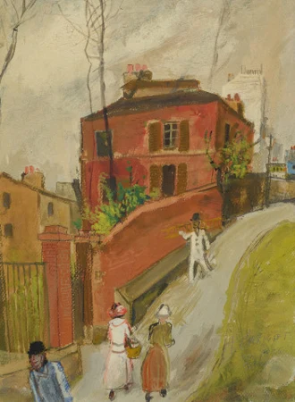 Das rote Haus am Montmartre, Ca. 1935.