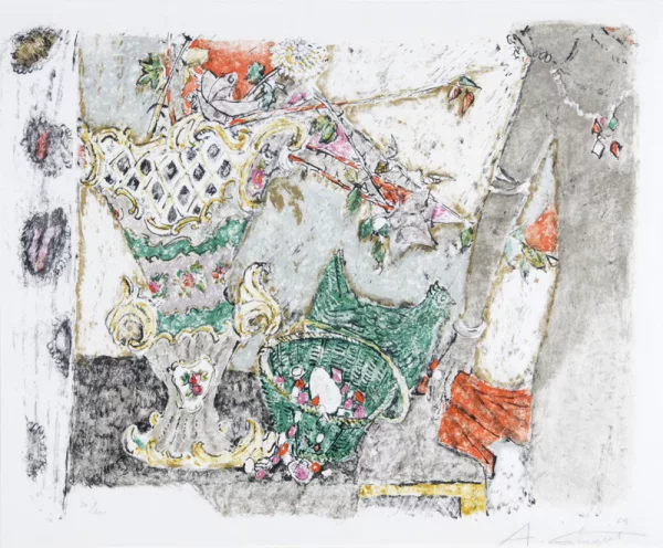 Alois Carigiet — Rokokovase vor grau, 1969