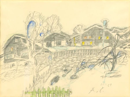 Häuser in Trun, 1969