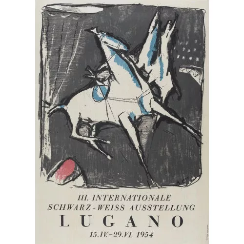 Alois Carigiet — "III. Internationale Schwarz-Weiss Ausstellung 1954".