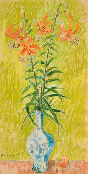 ALOIS CARIGIET — Lilien in einer Vase. 1945. — Koller Auktionen