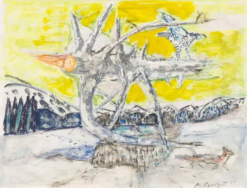 ALOIS CARIGIET — Falke auf dem Baumstrunk. 1955. — Koller Auktionen