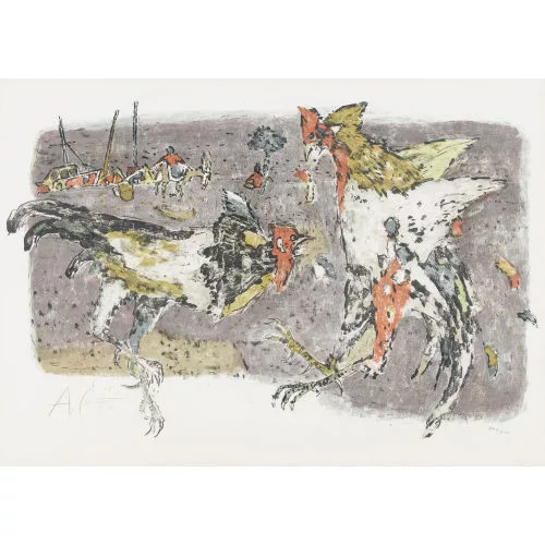 Alois Carigiet — Hahnenkampf.