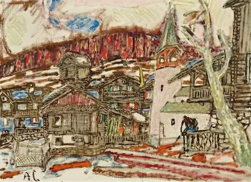 ALOIS CARIGIET — Monstein village. 1970. — Koller Auktionen