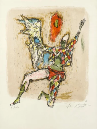Harlekin mit Falke, 1968