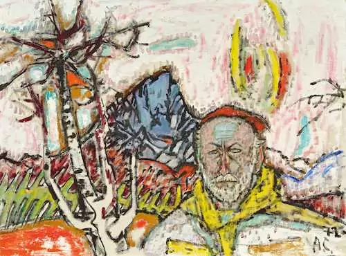 ALOIS CARIGIET — The painter and the mountain. 1972. — Koller Auktionen