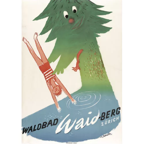 Alois Carigiet — "Waldbad Waid-Berg Zürich".