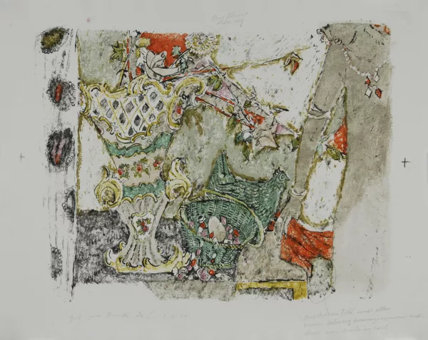 Alois Carigiet — Rokokovase vor Weiss, 1969