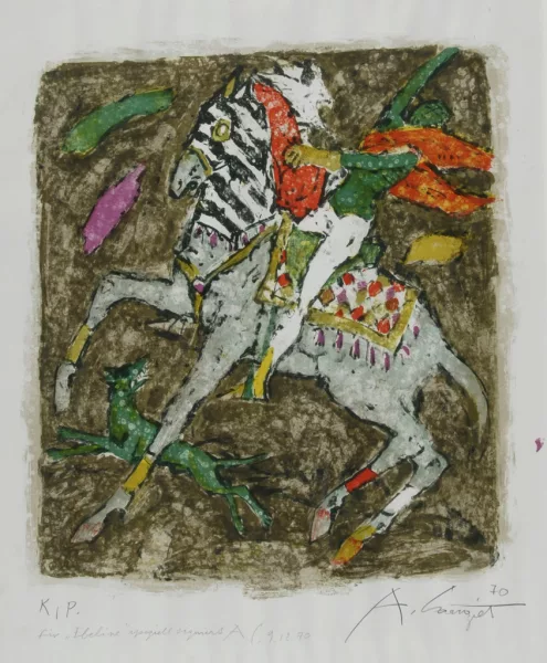 Alois Carigiet — Berittener Falkner, 1970