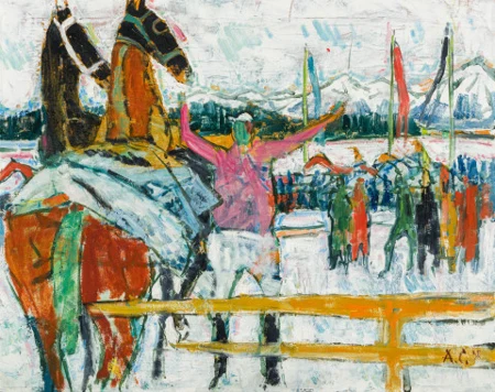 Pferderennen in St. Moritz, 1958
