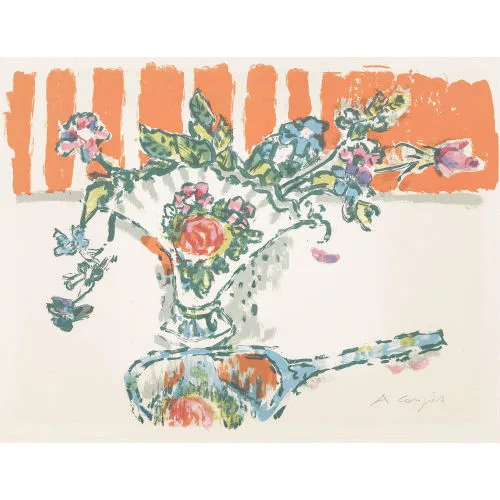 Alois Carigiet — Stillleben mit Vase und Spiegel.