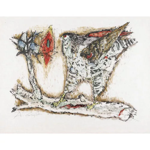 Alois Carigiet — Falke vor Weiss.