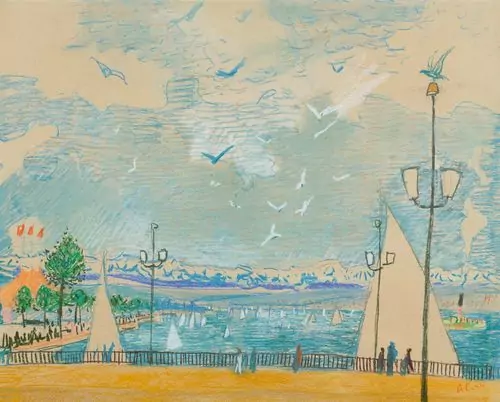 ALOIS CARIGIET — Blick von der Quaibrücke auf den Zürichsee. 1944. — Koller Auktionen
