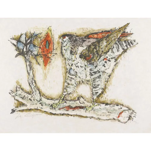 Alois Carigiet — Falke vor Weiss.