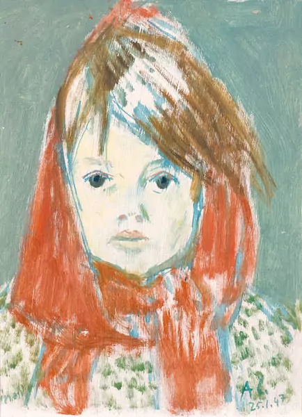 ALOIS CARIGIET — Mädchenportrait. 1947. — Koller Auktionen