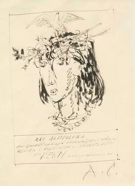 ALOIS CARIGIET — Entwurf für Ausstellungsplakat. — Koller Auktionen