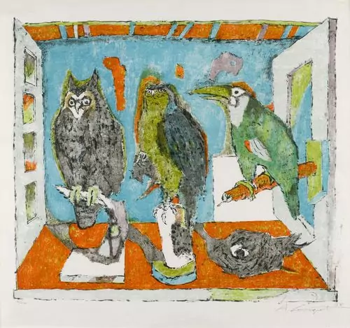 ALOIS CARIGIET — Volière mit Nest. 1978. — Koller Auktionen