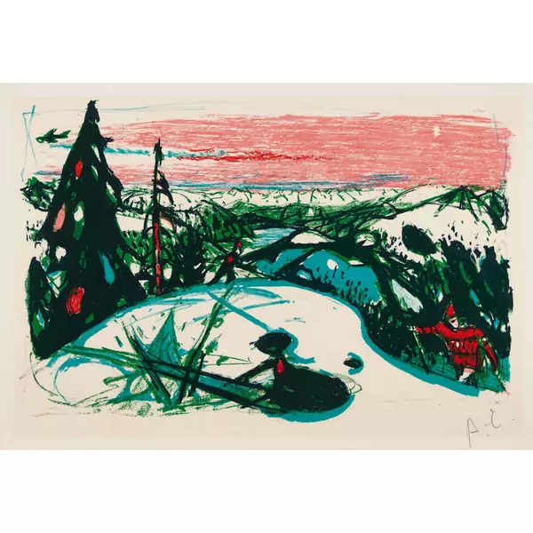 Winterlandschaft mit Bäumen