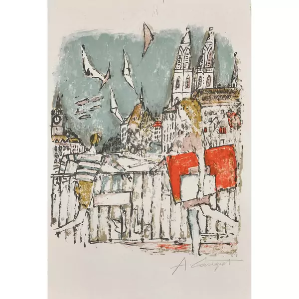 Zürcher Altstadtpartie mit Grossmünster