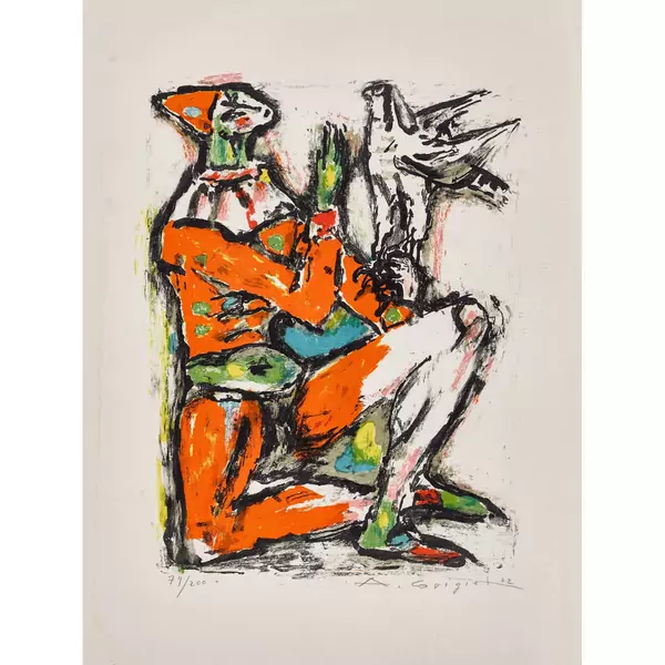 Clown mit Falke