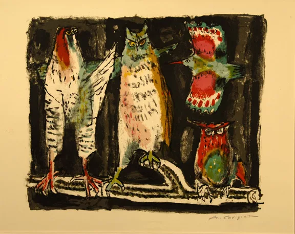 Alois Carigiet — Volière in Schwarz, 1972