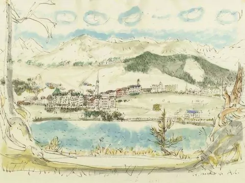 ALOIS CARIGIET — Ansicht von St. Moritz. 1944. — Koller Auktionen