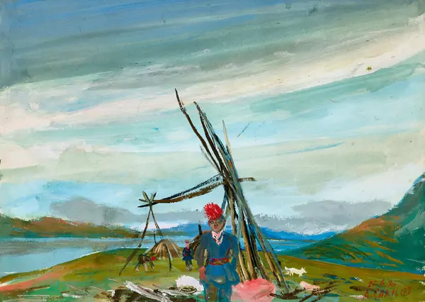 «Sámi am Zeltplatz (Lappland)» – 1936 – Alois Carigiet
