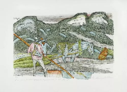 ALOIS CARIGIET — Die Felsen von Schlans. 1977. — Koller Auktionen