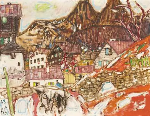 ALOIS CARIGIET — Schlans mit Geissen. 1968. — Koller Auktionen