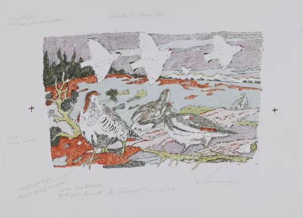 Alois Carigiet — Rebhühner, 1978