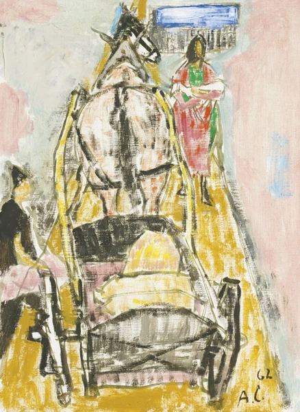 Alois Carigiet — Bauer mit Fuhrwerk, 1962