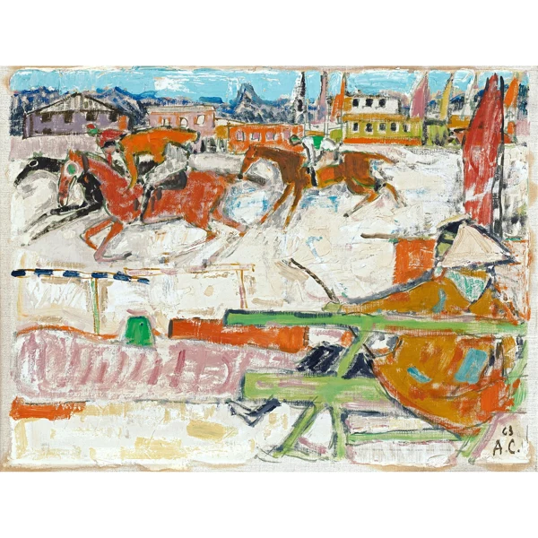 Alois Carigiet — PFERDERENNEN (DAVOS), 1963 HORSE RACE (DAVOS), 1963