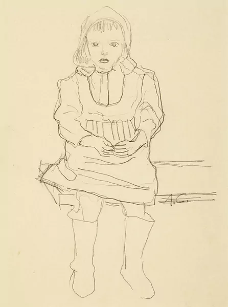 Sitzendes Mädchen