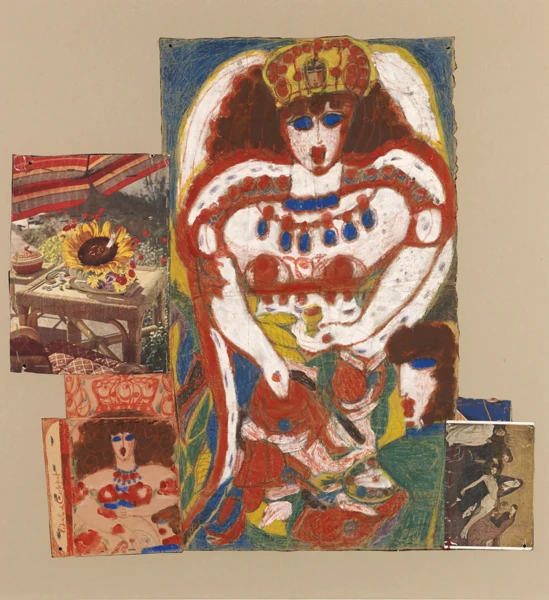 Aloïse — Lit à la de Coppet, 1949 - rectoLit à la de Coppet - couché dans l'herbe, 1949 - verso