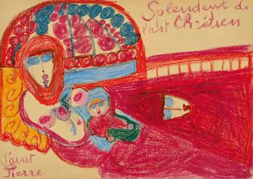 ALOÏSE CORBAZ — Splendeur de l'art chrétien – Saint Pierre. — Koller Auktionen