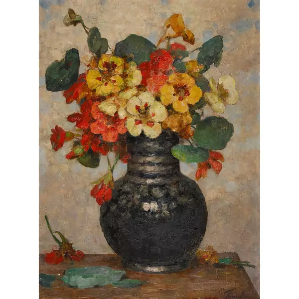 Kapuzinerkresse in Vase