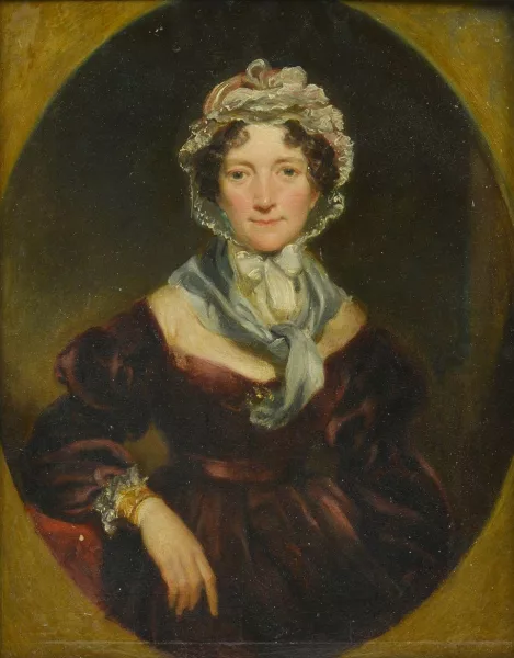 Amélie Munier-Romilly — Portrait de femme au bonnet blanc