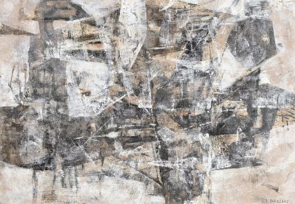 André Bréchet — "Abstraction sur fond doré"