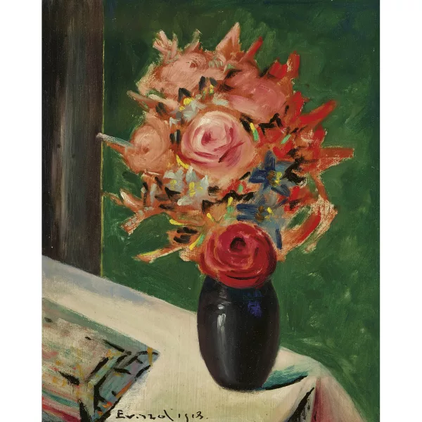 André Jean Evard — Vase de fleurs.