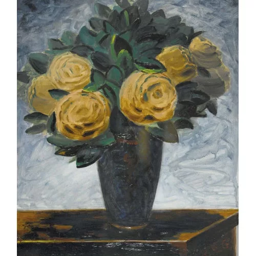 André Jean Evard — "Bouquet rose beige".
