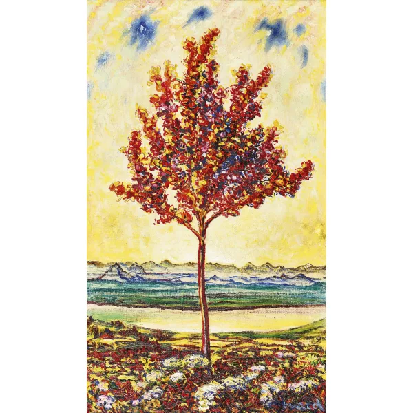 André Jean Evard — Baum in weiter Landschaft.