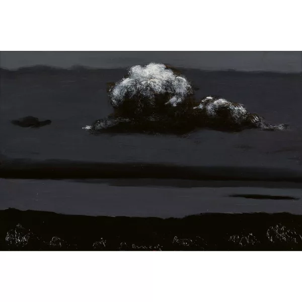 André Jean Evard — Bewölkte Seelandschaft.