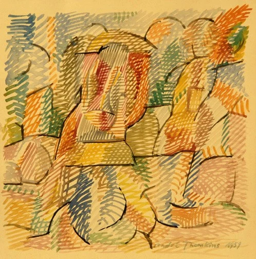 André Thomkins — Häuser, 1959