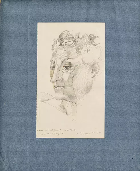 André Thomkins — Portrait dédicacé à Gerald Minkoff,