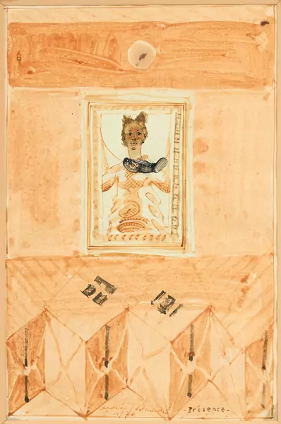 André Thomkins — "Présence", 1976, collage et technique mixte (encre