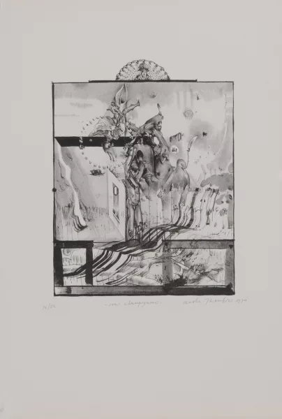 André Thomkins — 6 Blätter: Ohne Titel, 1973/74/76