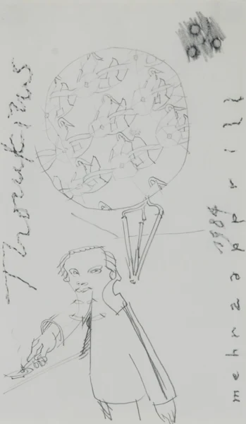 André Thomkins — mehrzapprill, 1984