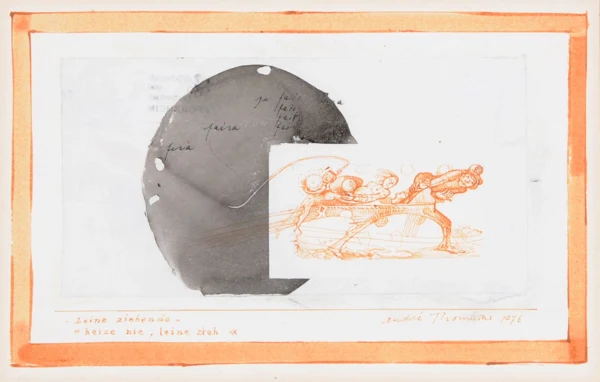 André Thomkins — Leine Ziehende, 1976
