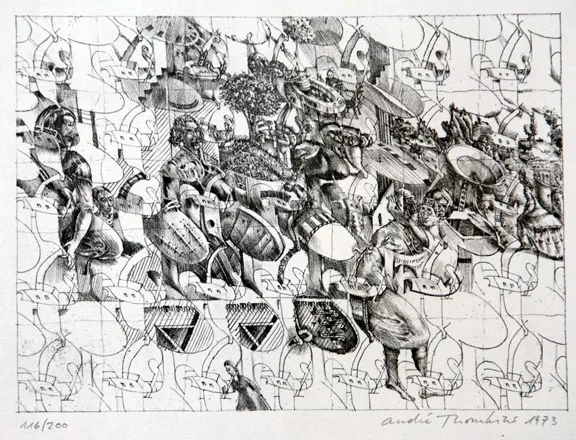 André Thomkins — Romdeutsch gedeutet, 1973